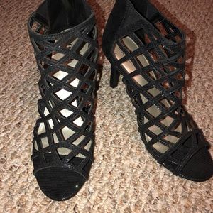 Black Criss-Cross Heels